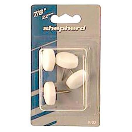 Shepherd Hardware 4 Count 88 in Plastic Base Tack On Glides 9102